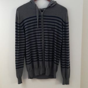 French Connection Gray Zip Up Hoodie